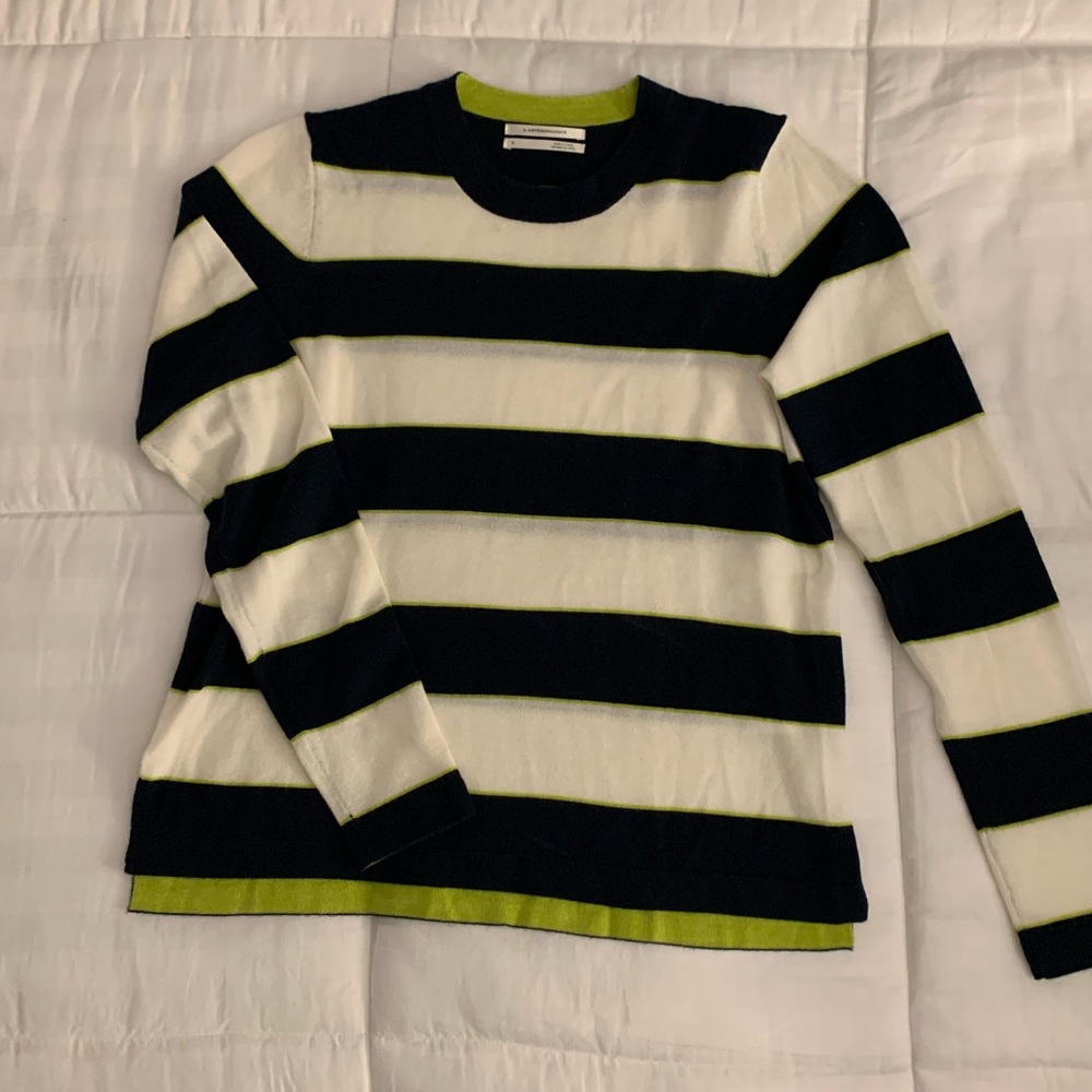Anthro rugby stripe sweater